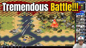 Red Alert 2 Gameplay: Tremendous Battle in Funny Big map x4 | Online Multiplayer Yuri