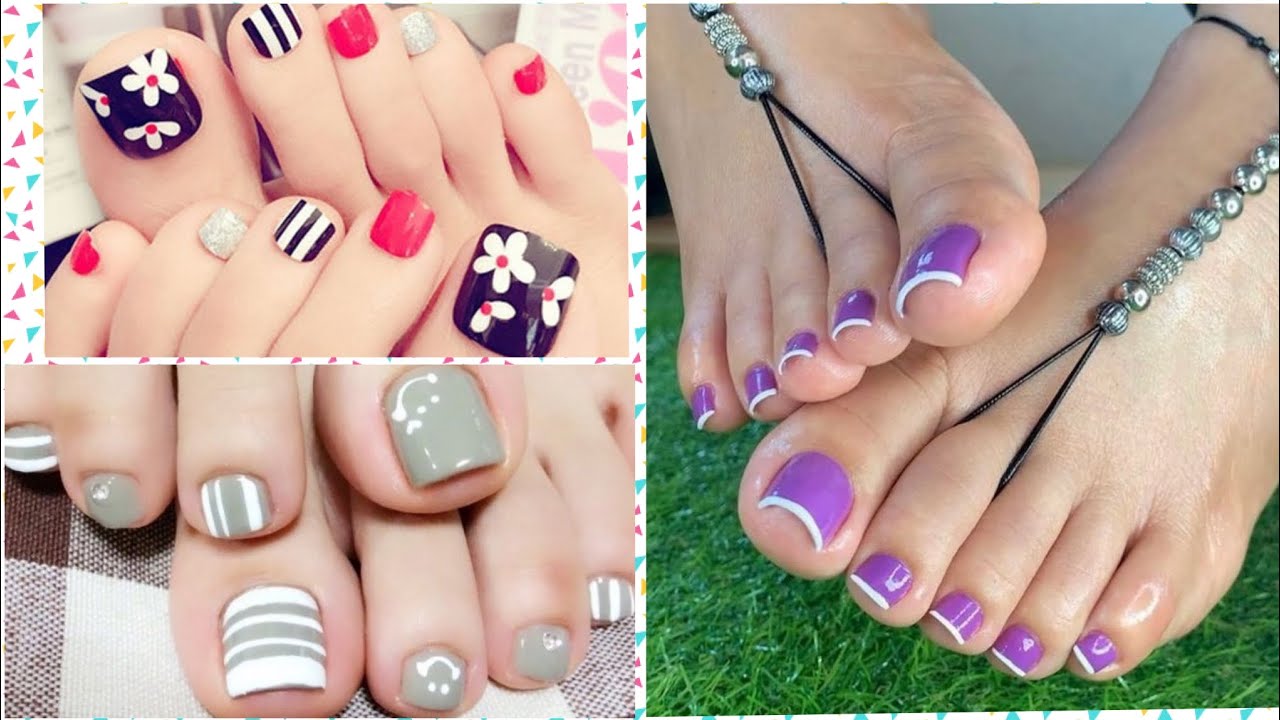 4. Geometric Toe Nail Design with Crystals - wide 2