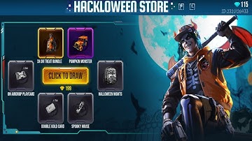 Hacklloween Store||New Event Garena Free Fire Today||Hacker Store Today| Halloween Event Male Bundle