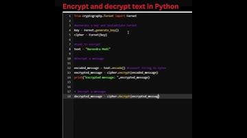Encrypt and decrypt text in Python in just 6 line of code #python#encryption #shorts#webdevelopment