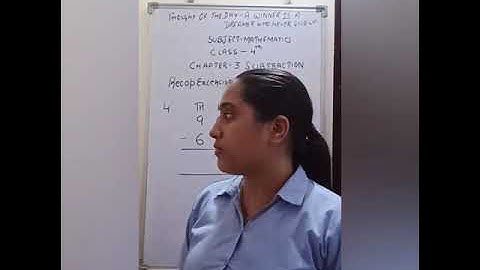 Class-4 Mathematics Chapter-3 Subtraction Part-3