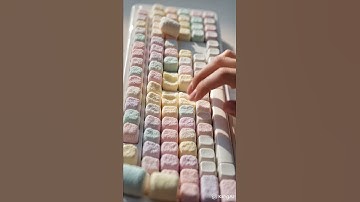 Typing In Marshmallow Keyboard | ASMR | Ai Shorts|#shorts #ai #animation #asmr #satisfying #relaxing