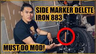 HARLEY-DAVIDSON IRON 883 | SIDE MARKER DELETE (DIY TUTORIAL) MUST DO MOD ON EVERY IRON 883!