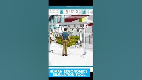 Siemens Process Simulate Tecnomatix Human and Cable stimulation #siemensplm #tecnomatix