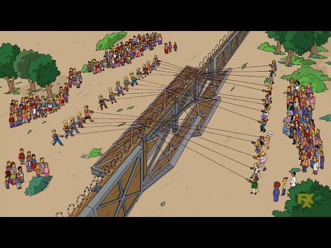 Springfield guards borders in order to stop immigrants [The Simpsons]