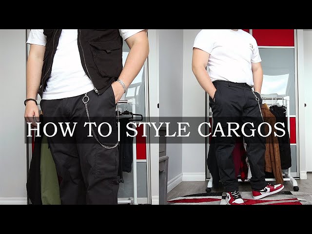 How To Style Black Cargo Pants | 3 Black Cargo Pants Outfit Ideas - Youtube