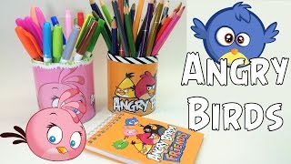 Angry Birds kit Porta lápis e bloquinho