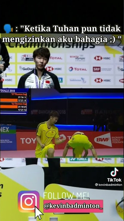 Badminton baju nyangkut. Tiktok @/kevinbadminton