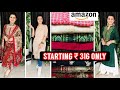 Amazon Kurti Haul Starting ₹316👗Teej/Rakhi Special👗Cotton Kurta Set👗Kurta For Jeans👗Prime Day Sale