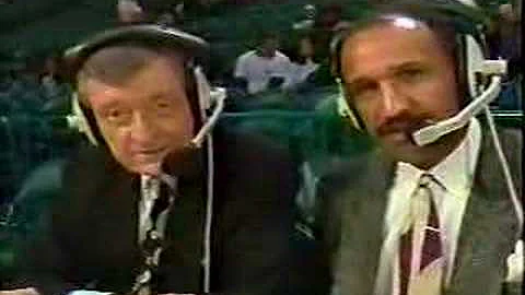 Lance Larkin with Chick Hearn of the Lakers