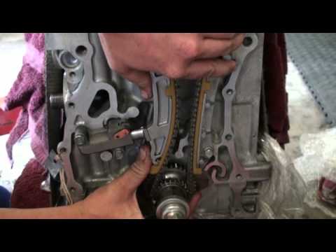 Timing Chain Tensioner installation for K24 - YouTube 89 honda civic engine diagram 