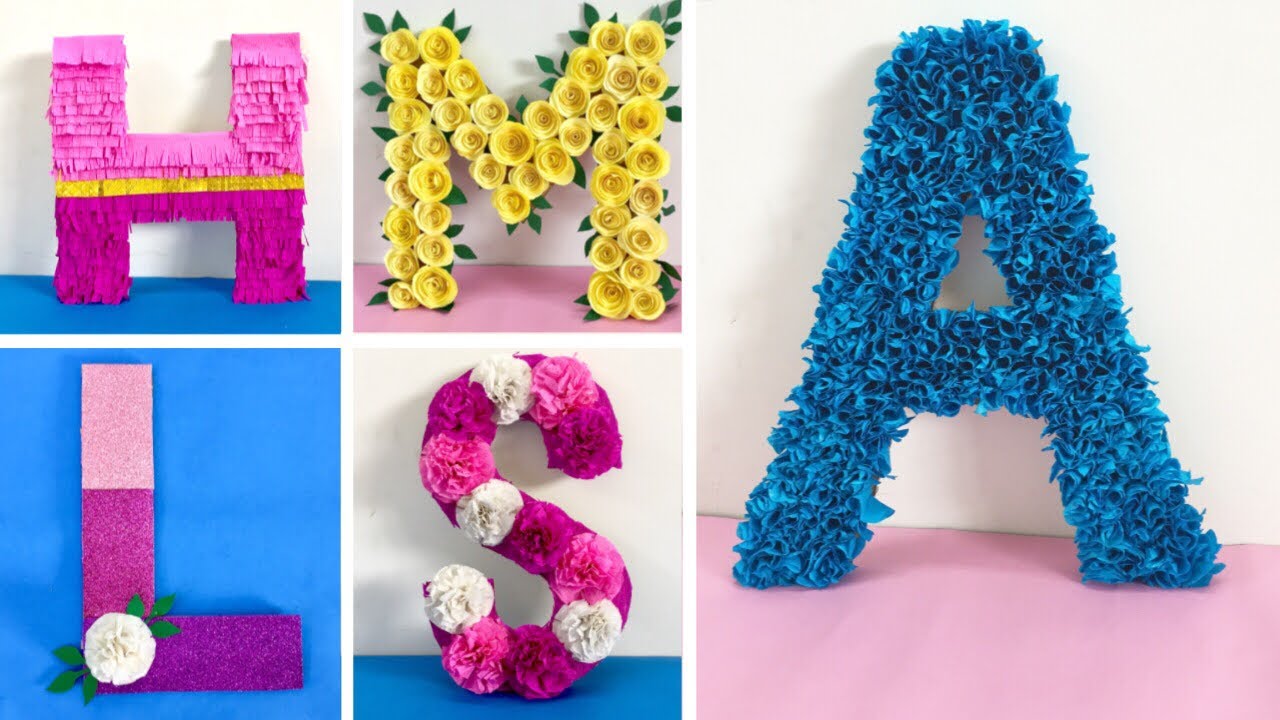 Diy 3d Floral Letters Diy 3d Letters For Birthday Decoration