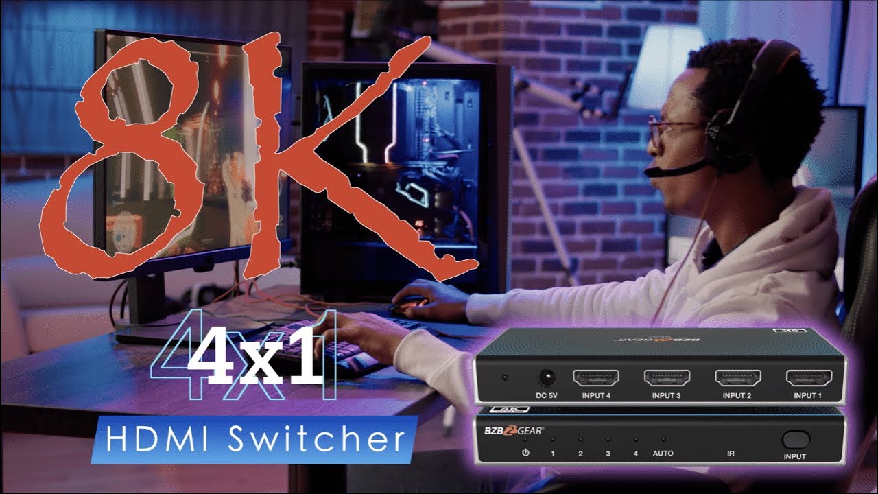 High Performance 4x1 HDMI Switcher Supports 8K Resolution - BG-8K-HS41