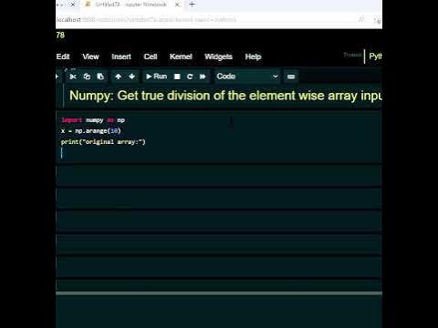 #python #numpy Get true division of the element wise input - YouTube