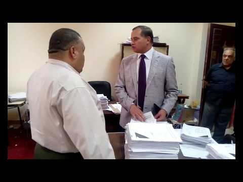 جولة مفاجئة ارئيس جامعة سوهاج بكنترولات كلية التجارة