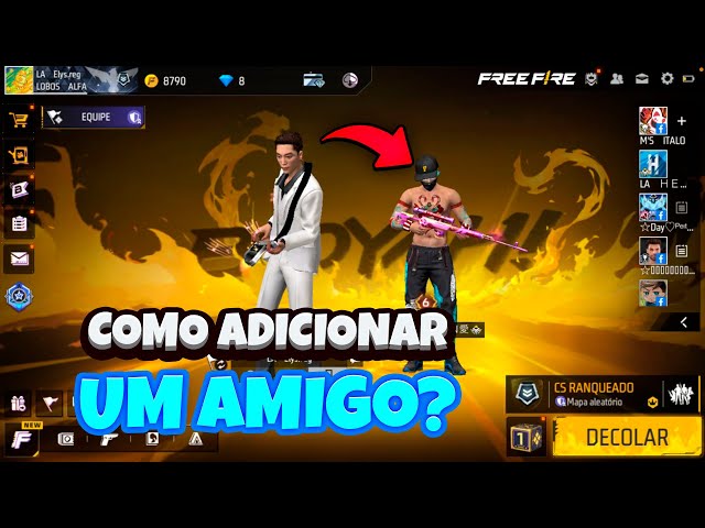 Como adiciono amigos? – Free Fire Suporte