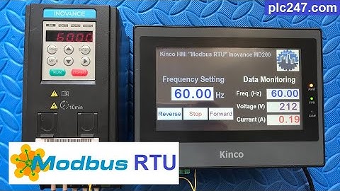 HMI Kinco "Modbus RTU" Inovance MD200 Tutorial