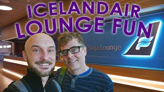 Exploring Icelandair's Saga Class Lounge at Keflavik Airport in Iceland