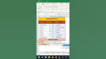 Cara Menggunakan Index Match Sebagai Pengganti Vlookup di Microsoft Excel #Shorts