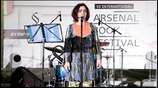 Elvira Sarykhalil at the "Arsenal book festival Vl"