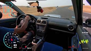 2005 Subaru WRX STi first track day POV | boxer rumble exhaust sound