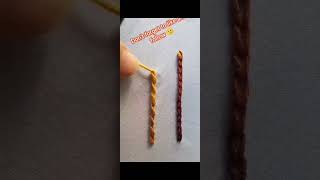 Twisted chain stitch | Hand embroidery for beginners | Hand embroidery tutorial