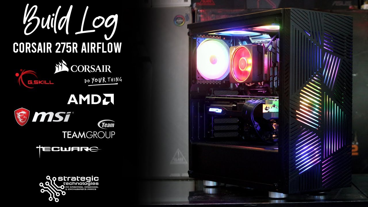 Corsair 275R Airflow Black PC build 