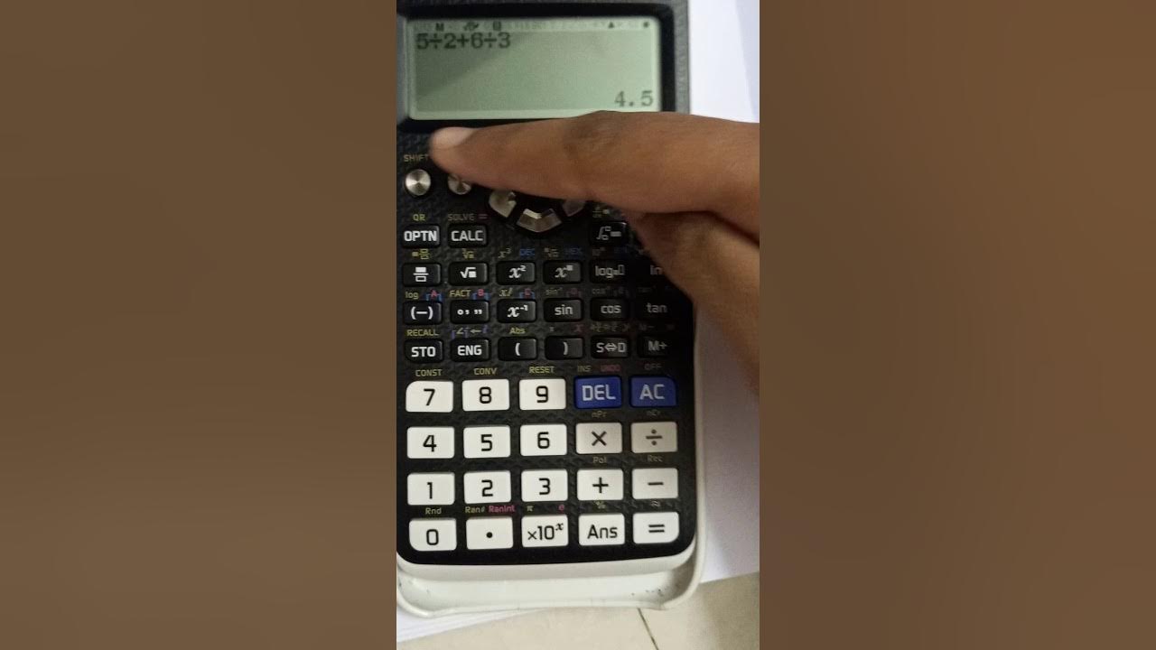 Fraction calculation in casio fx991EX YouTube