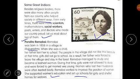 Class 4(S.S)- Lesson 2(Some Great Indians) of block 21(Changes People Make).