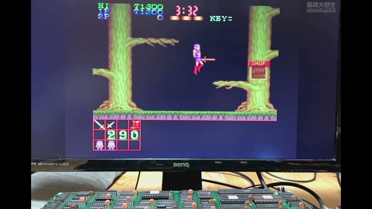 魔魁伝説 アーケードゲーム基板 PCB P.C.ボード Jaleco NMK 魔魁伝説 (Jaleco 1988) - YouTube