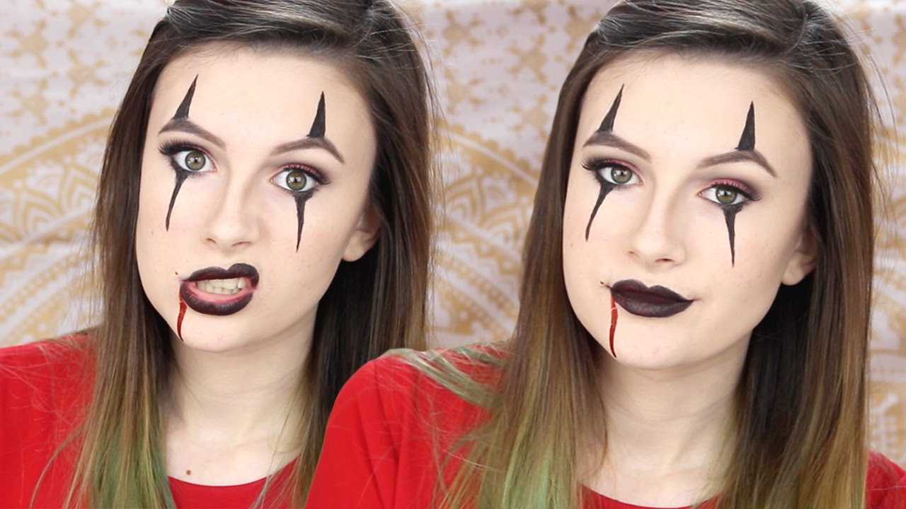 Creepy Clown Makeup Tutorial EASY Halloween YouTube