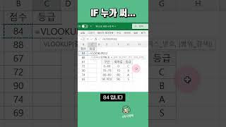IF 함수 쓰지 마세요.. 등급 구할때...