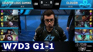 CLG vs Cloud 9 Game 1 | S7 NA LCS Spring 2017 Week 7 Day 3 | CLG vs C9 G1 W7D3 1080p