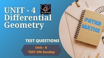 PGTRB |Polytrb |Differential Geometry |TEST QUESTIONS and KEY