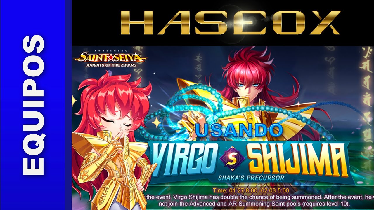 Equipos con shijima de Virgo - Saint Seiya Awakening