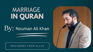 Marriage in Quran | Beautiful khutbah by Nouman Ali Khan | #Marriage | #Halal |  #Parents | #Spouses