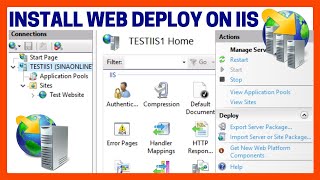 Install Web Deploy on IIS (Export and Import Websites With Application Pools)