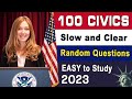 100 civics questions and answers with slow  clear easy to study  citizenship interview 2023 2008