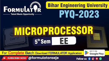 BEU PYQ-2023 Part-03 | Microprocessor | 5th Semester | EE I Electrical Engineering