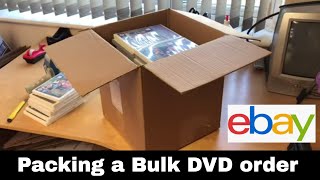 Packaging a bulk DVD order - sold on ebay