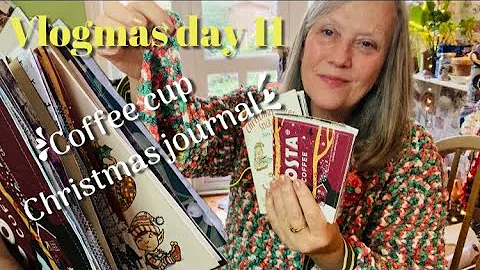 Easy Christmas journal coffee cup reuse ♻️ #vlogmas2025 junk journal
