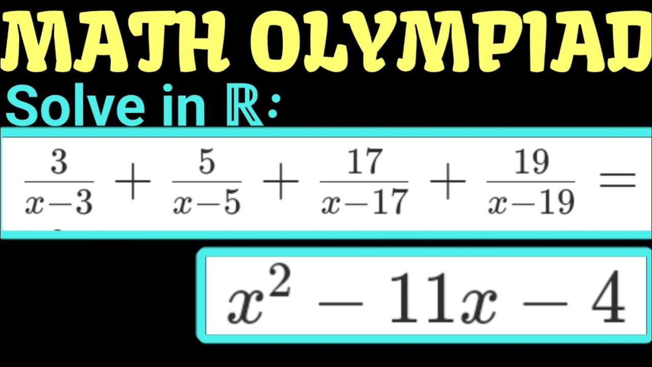 Math Olympiad |A Nice Algebra Problem|You Must Know This Trick ...