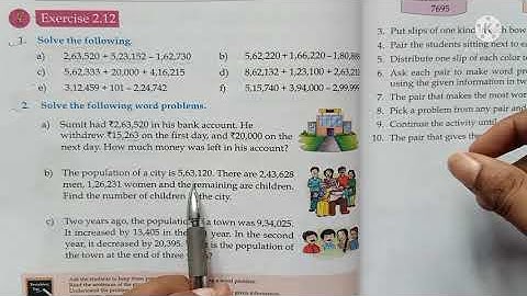 Wow Maths, Class 4, Exercise 2.12, question 2 a,b,c