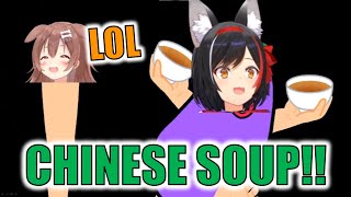 [ 13 Feb 2024 ] Korone turned Mio into an Eggplant promoting Chinese Soup [ Eng Subs ]