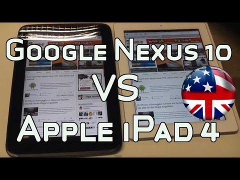 Video: Forskellen Mellem Google Nexus 10 Og Apple IPad 3 (ny IPad)