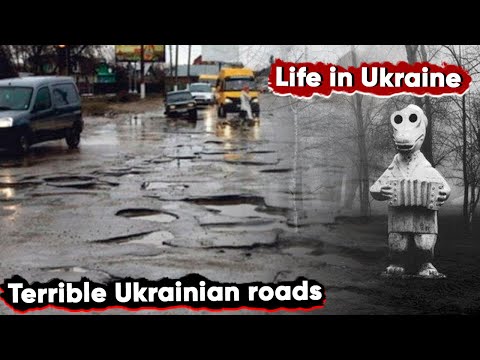 Terrible Ukrainian roads  - Kropyvnytskyi town | Life in Ukraine 2020