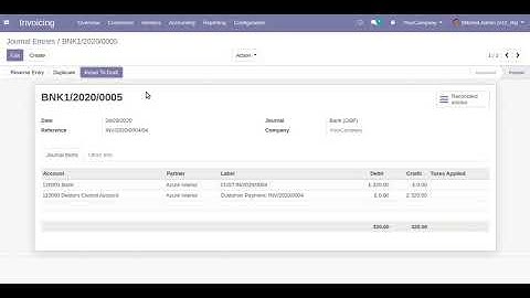 Journal Reset Odoo (v12)