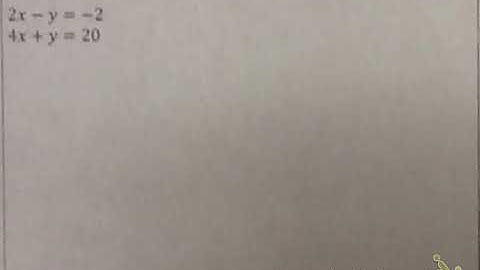 Int1: Video Notes #2 Systems of Linear Equations