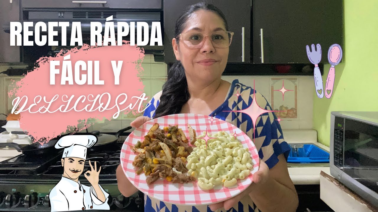“FAJITAS DE RES CON SOPA VERDE”👌Receta rápida, fácil y deliciosa😋🫑