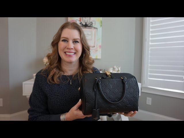 What's in my Bag and Review - Louis Vuitton Speedy Bandoulière 25 Bicolor  Monogram Empreinte Leather 